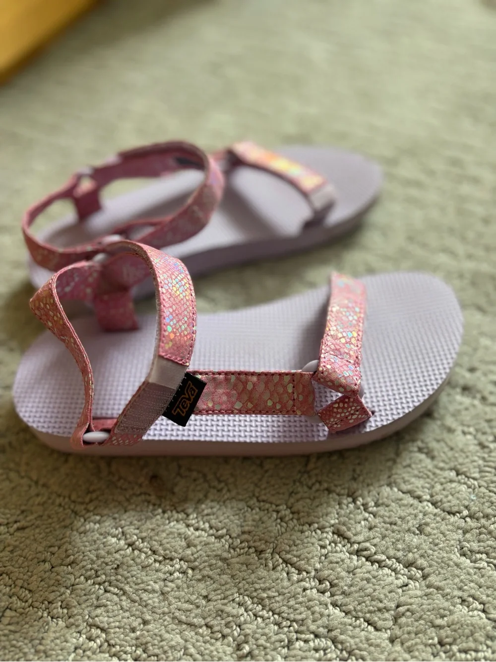 Girls Teva  Pink Sparkle sandals size 3 youth